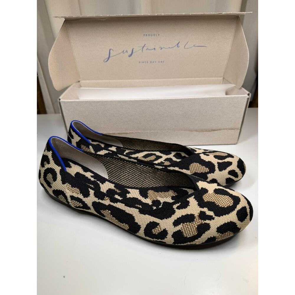 AUTHENTIC! Rothys The Flat in Desert Cat Leopard Flat Women's Size 12